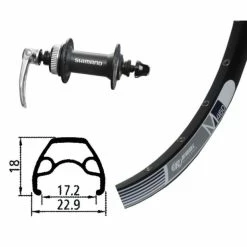 Xxcycle Roue Avant Winora Rodi M460 Moyeu Alivio 435 26x1,90 (17-559)